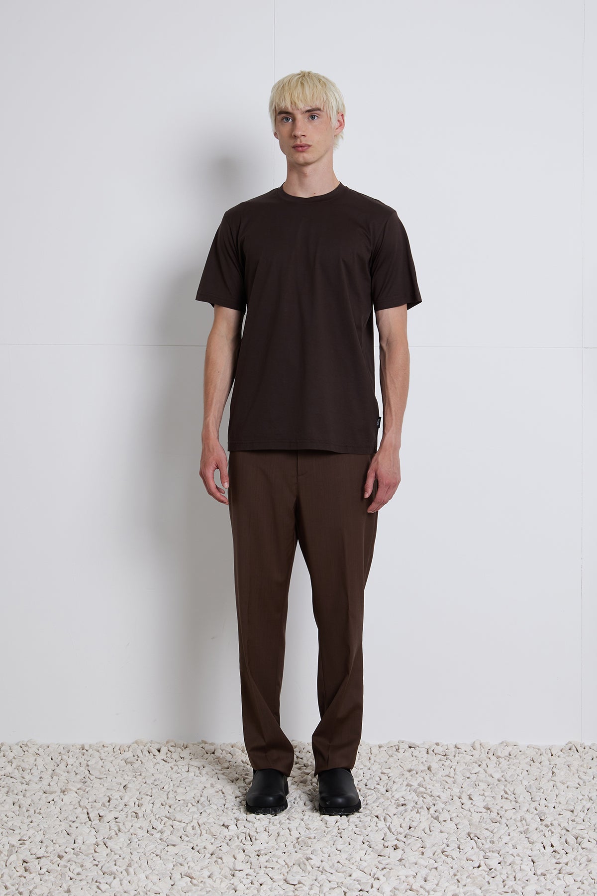 Tシャツ・カットソー HEVO Mulino cotton t-shirt Nero T-shirt in cotone girocollo modello Mulino Tee - hevo.it