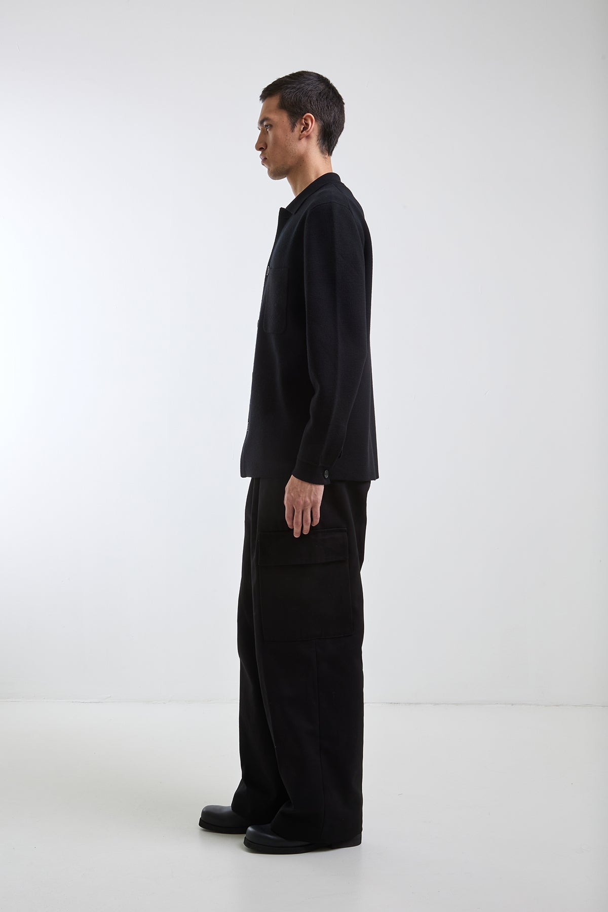 Bari knitted wool overshirt