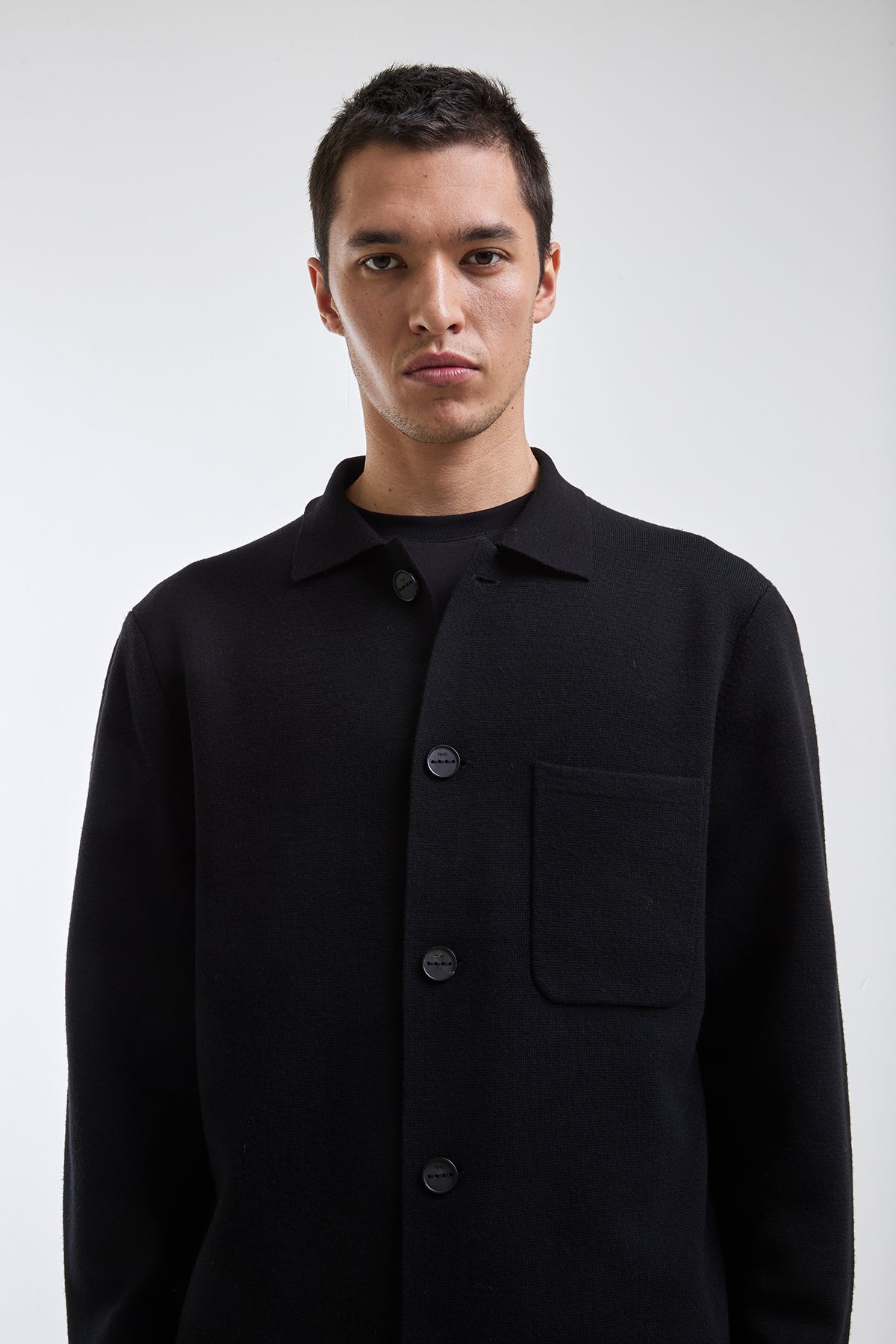 Bari knitted wool overshirt