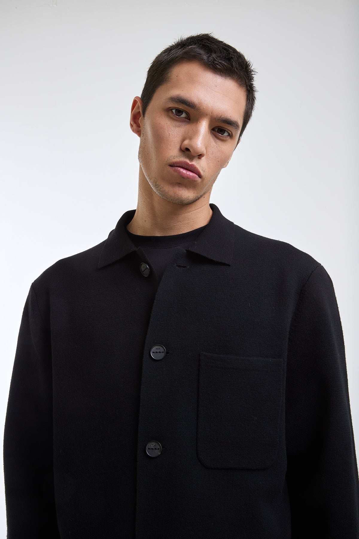 Bari knitted wool overshirt