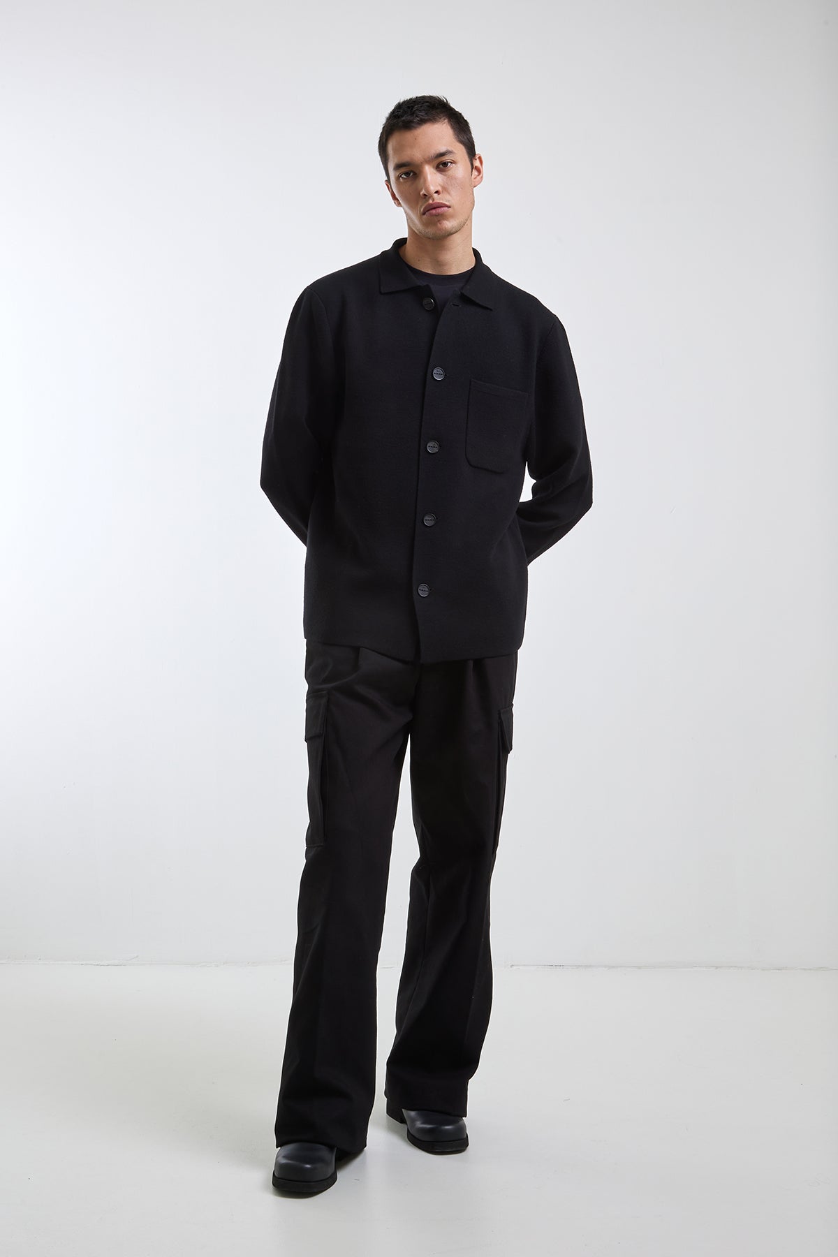 Bari knitted wool overshirt